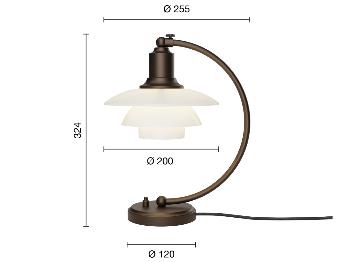 PH 2/2 ルナ テーブルランプ エイジドブラス