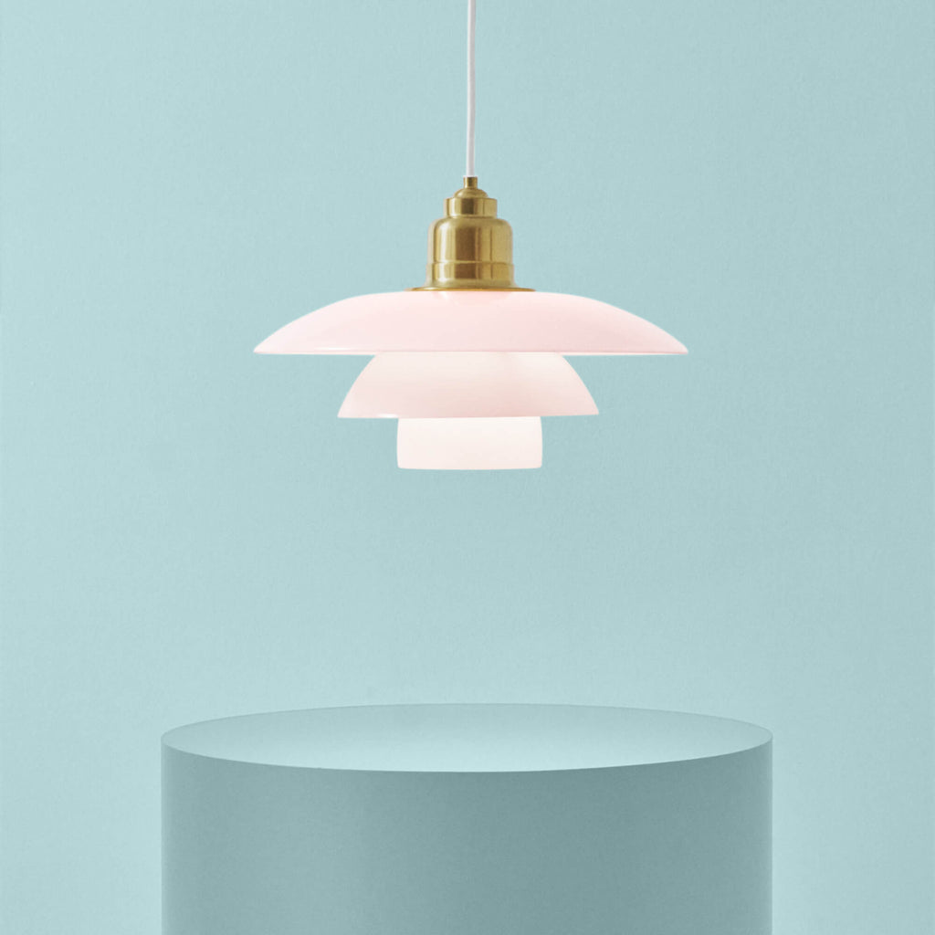 PH 3½-3 Glass Pendant Pale Rose ペンダントライト｜Louis Poulsen