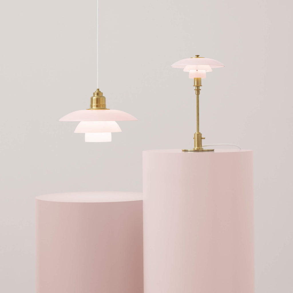 PH 3½-3 Glass Pendant Pale Rose ペンダントライト｜Louis Poulsen
